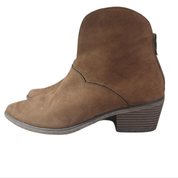 Anthropologie Gee Wawa Western Ankle Boots Women's Brown Leather Booties sz 8.5 - Picture 4 of 11